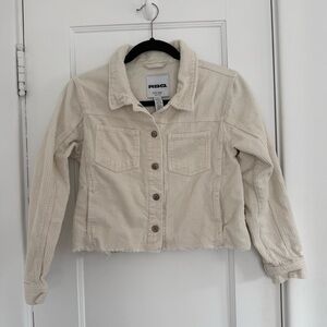 RSQ Corduroy Jacket Raw Hem Cream 
Size Kids Extra Large